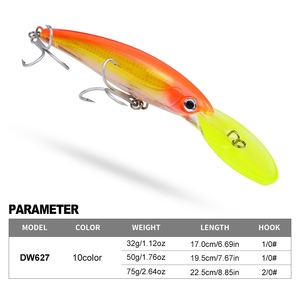 Señuelo de Pesca de Alta Gama de 17-22.5cm, Cebo Artificial de ABS Resistente para Pesca de Atún y Trucha <span class=keywords><strong>en</strong></span> Agua Salada - Product Image 2