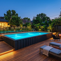Piscine préfabriquée de luxe en acier avec équipement complet inclus pour villa, hôtel, complexe hôtelier, projet extérieur