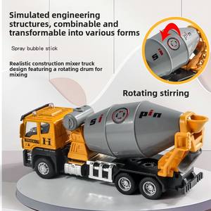 Modèle de véhicule d'ingénierie en alliage, voiture jouet à inertie, <span class=keywords><strong>camion</strong></span> malaxeur, <span class=keywords><strong>camion</strong></span> benne, modèle de <span class=keywords><strong>camion</strong></span> moulé sous pression, jouets de voiture pour enfants - Product Image 2