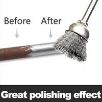 Brosse métallique dremel outil rotatif brosse métallique de polissage brosse métallique pour meuler et enlever la rouille