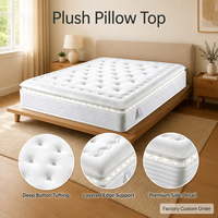 Matelas en mousse à mémoire de forme gel King Queen Size, matelas de luxe avec surmatelas de qualité hôtelière, emballé sous vide, OEM