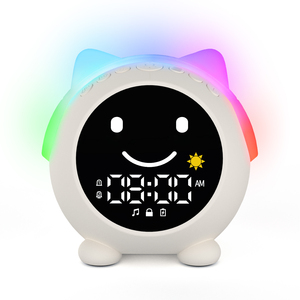 Réveil intelligent avec machine à sons apaisants, réveil amusant pour enfants, réveil en forme de mouton, entraîneur de sommeil pour enfants avec veilleuse - Product Image 2