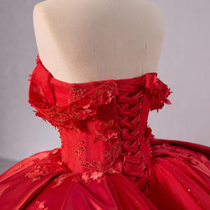 Jancember 241047 Princesa Lentejuelas Apliques Flor Vestido de fiesta rojo Vestidos de fiesta de noche - Product Image 6