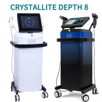 Appareil de beauté multifonctionnel à 3 poignées pour le resurfaçage cutané, système de revitalisation cristallite à profondeur réglable, marteau de refroidissement à glace