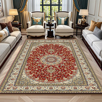 Tapis imprimé style bohème persan pour salon et chambre, résistant aux taches, facile à nettoyer, à poils longs