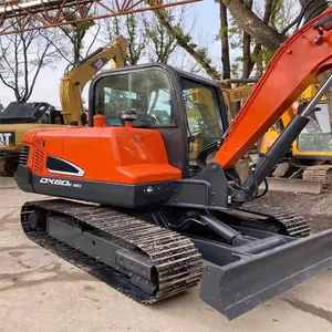 รถขุด Doosan Dh60 Dh75 Dh80 Doosan DX500LC DX300 DX220 DX225 รถขุดมือสองขายคุณภาพสูงต้นฉบับจีน ISUZU 8 ตัน