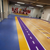 Revêtement de sol sportif en PVC haute densité Runsure à absorption des chocs pour la rénovation de sols anciens de stades de pickleball – Fournisseur fabricant