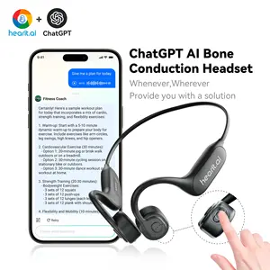 Intelligent Conversation Ear Headsets Wearable AI Recorder Voice Recognition Wireless Headset Chatbot Earphones