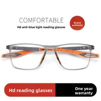 Lunettes de lecture tendance, monture carrée ultra-légère pour le sport, lunettes presbyopes antidérapantes, anti-lumière bleue, lunettes de lecture HD simples