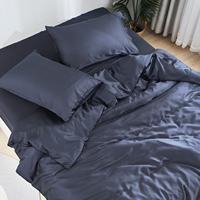 Ensemble de draps de lit en bambou tissé moderne personnalisable de luxe en gros, 4 pièces, écologique, toutes saisons