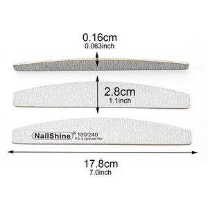 Lime à ongles en bois professionnel Nail Art ponçage tampon limes 100/180 180/240 Double face pour Salon manucure pédicure UV Gel conseils - Product Image 3