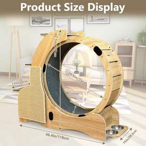 Roda penggaruk Sisal 5-in-1 untuk kucing, Olahraga Lari, roda Fitness untuk kucing dalam ruangan - Product Image 2