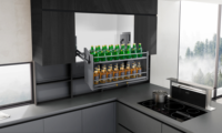 Gabinete Galáxia Pull Down Lifter Basket Plataforma Acessórios De Cozinha Pull Out Lift Glass Basket Pull Down Elevator Lifting Basket