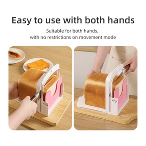 Support OEM Foldable <b>Bread</b> Slicer Adjustable White Manual <b>Cutter</b> for Homemade <b>Bread</b> Made of Bamboo Wood Baking Pastry Tool - Product Image 4