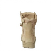 Bottes tactiques noires pas chères à lacets avec fermeture éclair, antidérapantes, respirantes, doublure en maille, semelle intermédiaire en EVA, semelle extérieure en caoutchouc