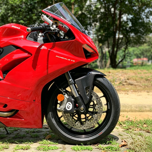 Garde-boue avant en fibre de carbone, tissage sergé brillant pour moto Ducati Panigale 899 959 1199 1299 - Product Image 2