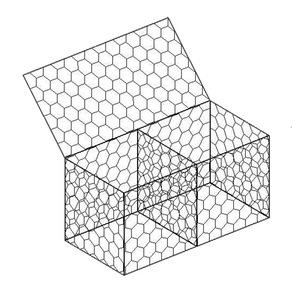 Nhà máy trực tiếp 100*120 <span class=keywords><strong>gabion</strong></span> hộp vuông Lỗ Nhúng nóng dây sắt mạ kẽm dệt tùy chỉnh kiểm soát lũ Bạc - Product Image 1