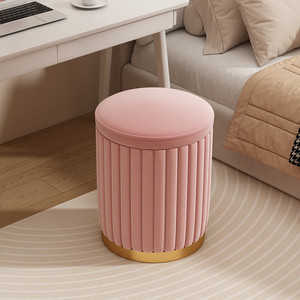 Tabouret de coiffeuse <span class=keywords><strong>scandinave</strong></span> moderne chaise accessible luxe pour filles table de maquillage décontractée pour chambre ou salon - Product Image 4