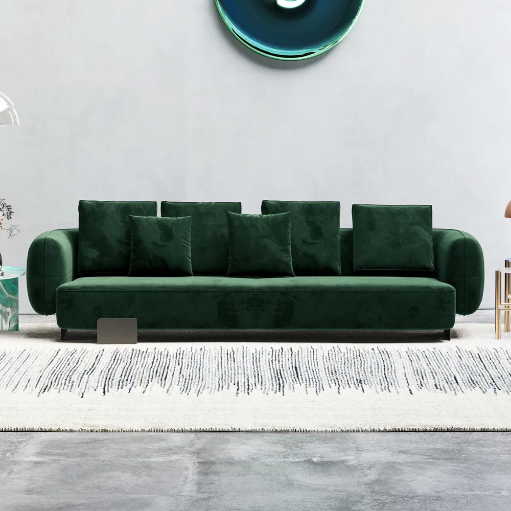 आधुनिक लक्जरी नई इतालवी नीले, हरे कपड़े डिजाइन सोफे सोफा सेट 3 में रहने वाले के लिए 4 सीटर लाउंज सोफे सोफे फर्नीचर कमरे घर