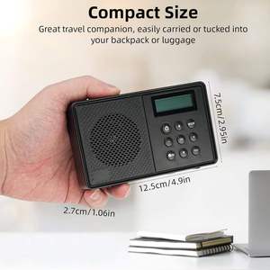 Factory 10W DAB FM Digital Display Radio 1200mAh Rechargeable Battery 3.5mm AUX Input Portable Radio Built In Speaker Outdoor - Product Image 6