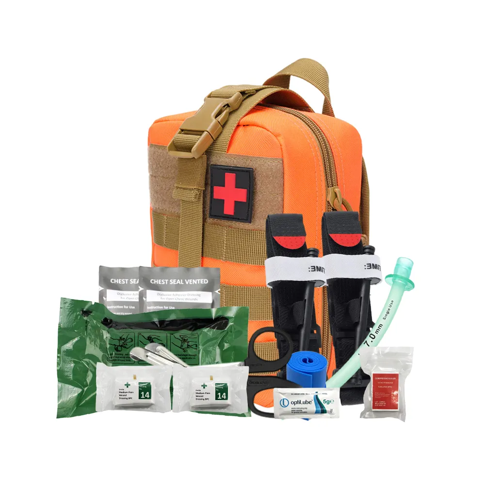 CE authentionl Kit tattico per traumi di pronto soccorso borsa Kit di equipaggiamento di emergenza progettati per trattare vari siti di ferite