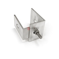 Clip de fixation réglable en terre cuite pour lamelles, support inférieur en aluminium en forme de L pour système de bardage
