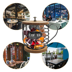 Organisateur de tasses à <span class=keywords><strong>café</strong></span> en forme de tasse en métal, support pour dosettes K-Cup, panier de rangement pour dosettes de <span class=keywords><strong>café</strong></span> avec accès pratique pour la maison ou le bureau - Product Image 4