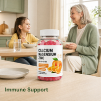Gummies de Vitamines D3, K2 et B12 pour le Soutien de la Solidité Osseuse, avec Calcium, Magnésium et Zinc Quotidiens