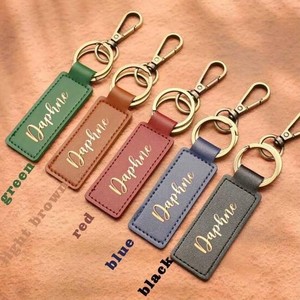 2025 porte-clés en cuir léger <span class=keywords><strong>clé</strong></span> <span class=keywords><strong>de</strong></span> voiture en acier inoxydable avec motif numérique Style simple pour hommes femmes en cuir PU - Product Image 5
