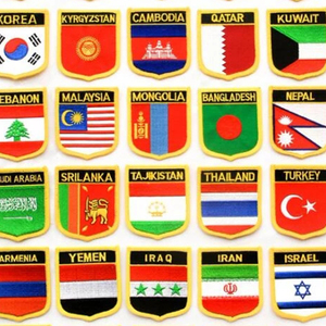 Tùy Chỉnh Ấn Độ Hình Dạng Lá Chắn Quốc Gia Cờ Thêu Chiến Thuật Vá Huy Hiệu Sắt-On/Sew-On Ren Dệt Nhựa Móc Ủng Hộ - Product Image 4