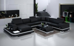 Sofá de Cuero con Luces LED en Oferta, Juego de Sofás Modernos, Muebles Modernos para el Hogar, Disponible en Cualquier Color - Product Image 3