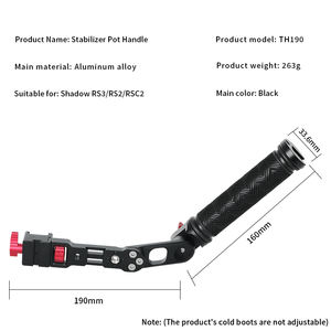 Stabilisatorhandvat Voor Camera-Accessoires Geschikt Voor Draagbare Apparaten Zoals Rs2/Rs3/Rsc2 Poreuze Expansiehandgreep Van Aluminiumlegering - Product Image 4