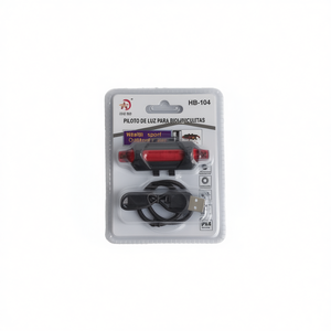 Luce Posteriore per Bicicletta Mnj HB-104 LED Rosso Ricaricabile USB 4 Modalità Impermeabile IPX4 Lampada di Sicurezza per Ciclismo in Plastica - Product Image 3