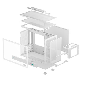 Vỏ case máy tính Deepcool CH160 PLUS phiên bản kính cường lực đen/trắng, hỗ trợ tản nhiệt <span class=keywords><strong>AIO</strong></span> 240mm, dành cho chơi game, chuẩn M-ATX - Product Image 4