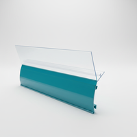 Porte-étiquettes en plastique pour supermarché avec bande de données transparente pour affichage des prix sur les bords des étagères, auto-adhésif robuste