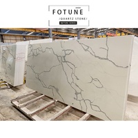 Feuilles de pierre artificielles polies, Surface de Surface, cristal massif, pierre à Quartz blanche, grande étiquette de comptoir