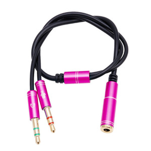 3.5mm 1 to 2 Portable Audio Splitter <strong>Cable</strong> Adapter Mic Adapter Single-hole Mic Audio Y Splitter <strong>Cable</strong> for Computer Headphone Mic - Product Image 4