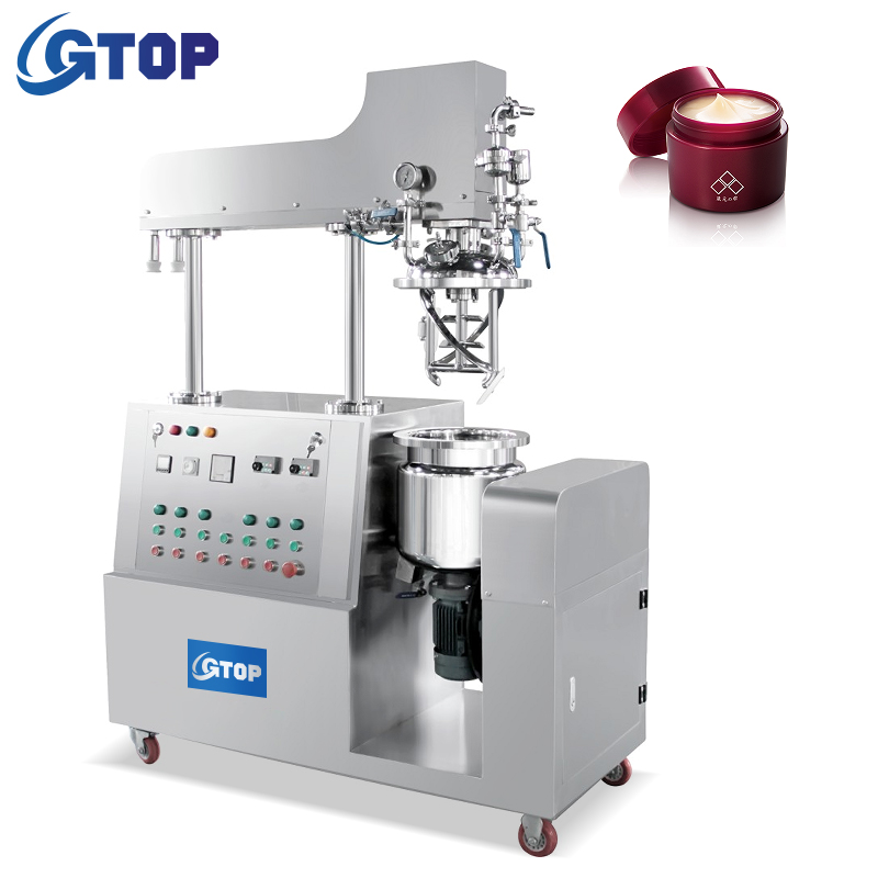 pharmaceutical cream vacuum homogenizing emulsifying mixer machine ointment hydraulic lifting vaccum high shear mixer machine