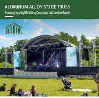 Scène mobile en alliage d'aluminium, adaptée aux scènes de mariage et aux scènes de fête, tour de sonorisation intégrée et système de sonorisation