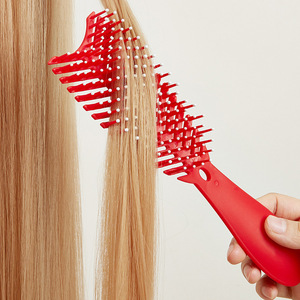 Peigne de massage en forme d'arête de poisson, peigne à dents larges en plastique pour coiffer les cheveux, pour usage domestique - Product Image 3