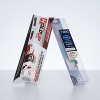 Boîtes d'emballage pliables en plastique PET transparent recyclable et écologique de marque XDT, épaisseur 0,3 mm, impression de logo personnalisée, pour produits électroniques