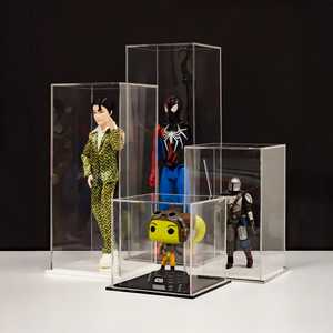 <strong>Acrylic</strong> UV Resistance <strong>Display</strong> <strong>Case</strong> Dustproof Tall Clear <strong>Acrylic</strong> Boxes for Model Dolls Waterproof Cube Hobby Showcase Boxes - Product Image 3