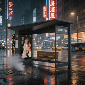 <span class=keywords><strong>Abri</strong></span> de bus moderne en acier galvanisé avec écran publicitaire LED numérique vertical – <span class=keywords><strong>Abri</strong></span> de transport urbain intelligent - Product Image 4