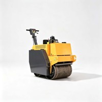 Rouleau compresseur vibrant à double tambour DR600B de 550 kg, largeur 600 mm, 20 kN*2, moteur diesel Changfa 178 refroidi par air