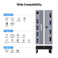 Commutateur KVM BENFEI USB 3.0 HD MI (8K 60Hz) avec 4 ports USB 3.0 pour 2 ordinateurs partageant un moniteur, un clavier et une souris