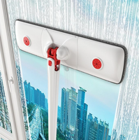 Serpillère plate mains libres avec seau essoreur, serpillère auto-nettoyante pour le nettoyage des sols humides et secs à la maison