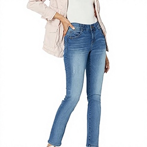 Jeans de Mezclilla de Cintura Alta para Mujer, Corte Recto, Lavables, Marca Democracy - Product Image 4
