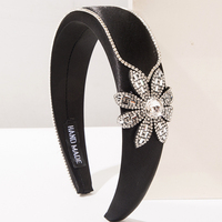 Diadema Vintage Barroca con Pedrería Floral, Diseño Irregular con Textura, Accesorio de Cabello de Lujo para Peinados Diarios