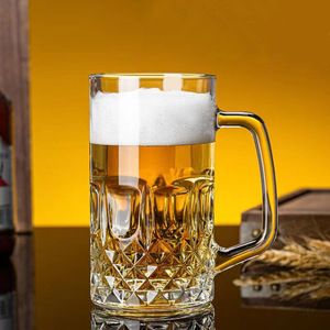 Vasos de Cerveza Transparentes al por Mayor, Vasos para Beber, para Pub o Bar, 500ml 650ml, Jarra de Cerveza con Asa - Product Image 3