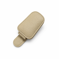 Support de lunettes en cuir pour pare-soleil de voiture, clip multifonctionnel pour lunettes de soleil, organisateur de rangement pour cartes pour voiture